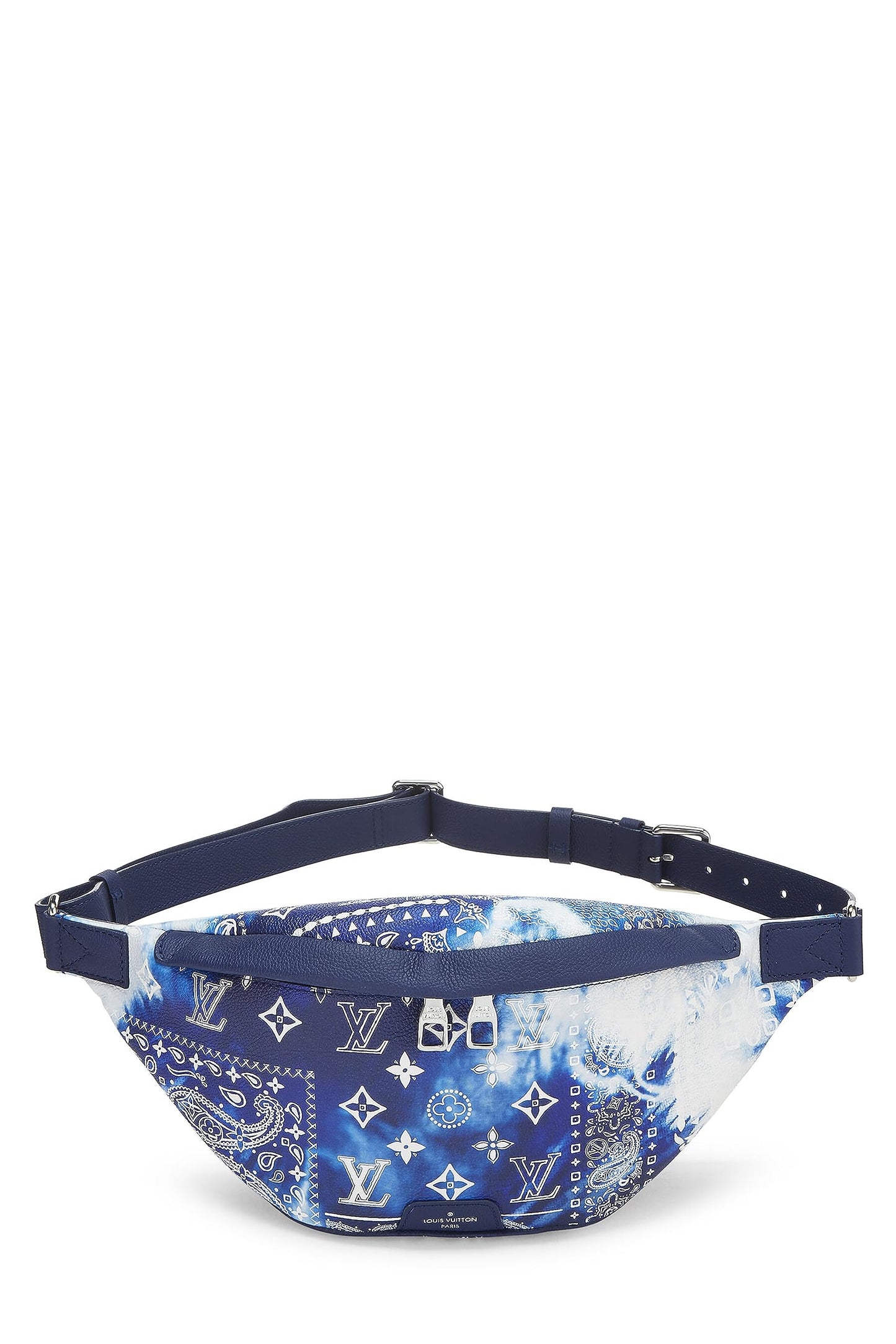 Louis Vuitton, Pre-Loved Blue Monogram Bandana Discovery Bumbag, Blue