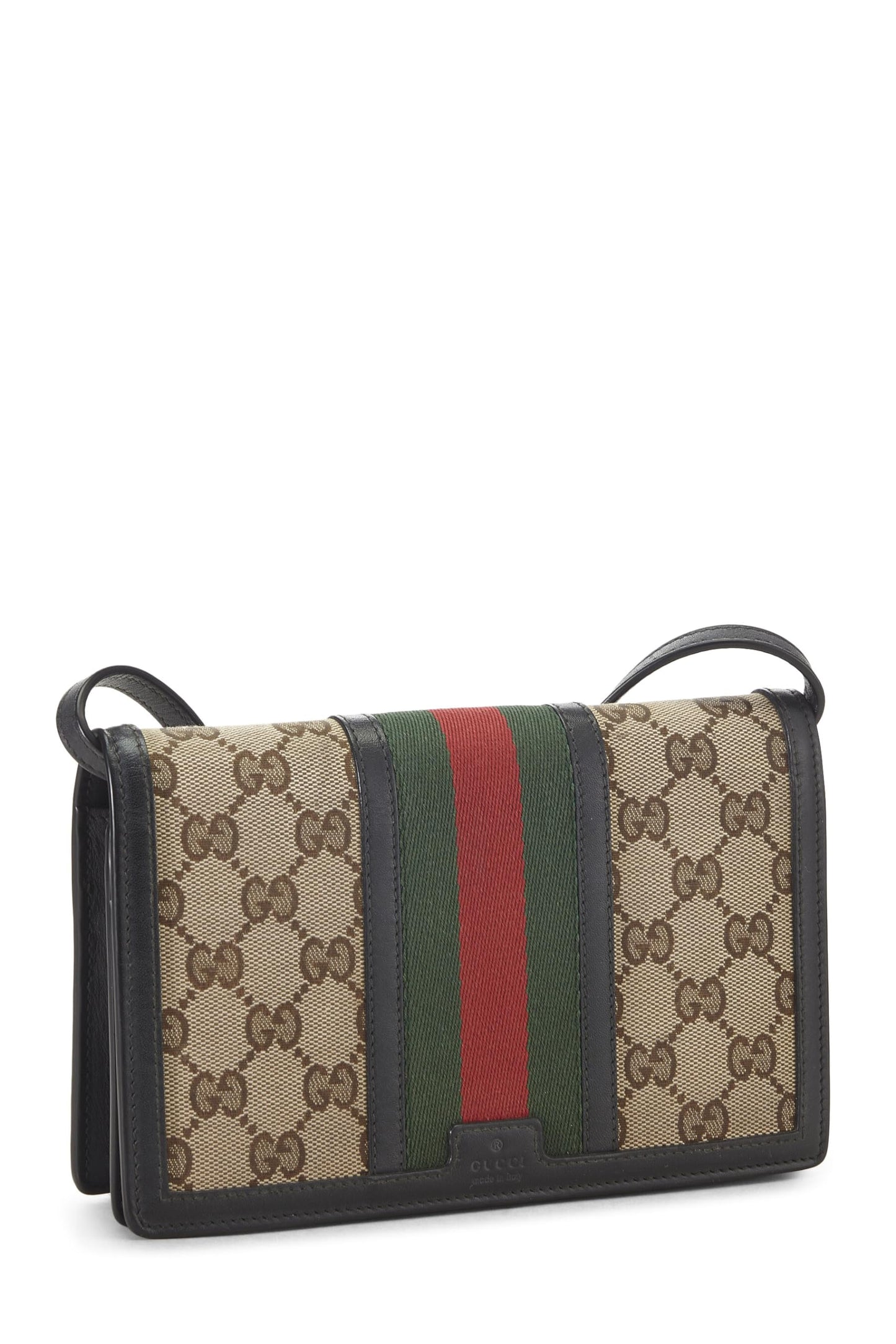 Gucci, Pre-Loved Original GG Canvas Web Crossbody, Brown