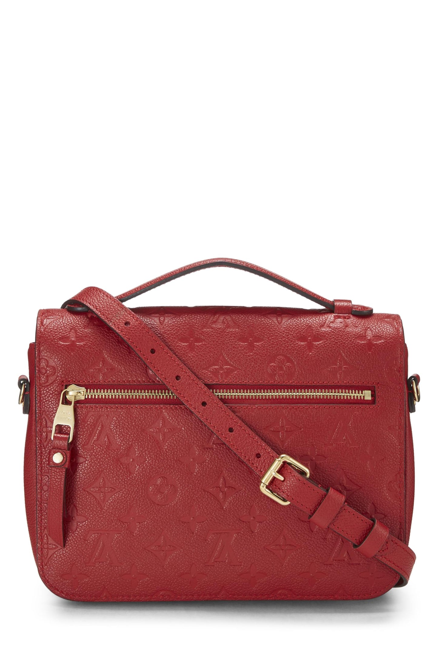 Louis Vuitton, Monograma rojo Pre-Loved Empreinte Pochette Metis, Rojo