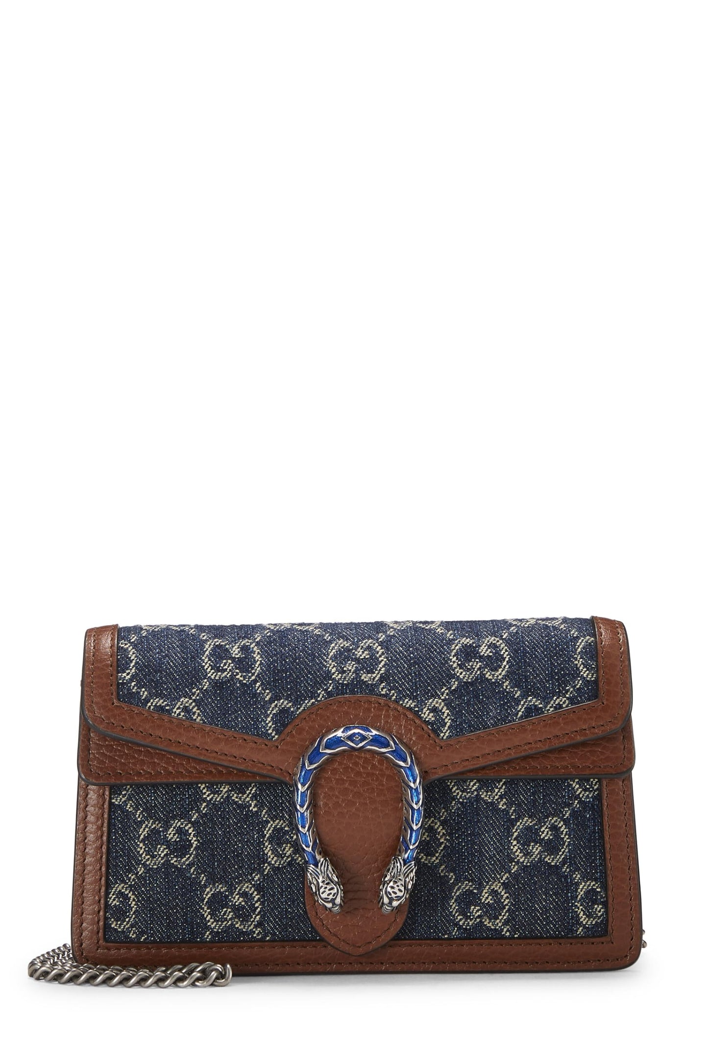 Gucci, Bolso de hombro Mini Dionysus de mezclilla con GG azul Pre-Loved, Azul