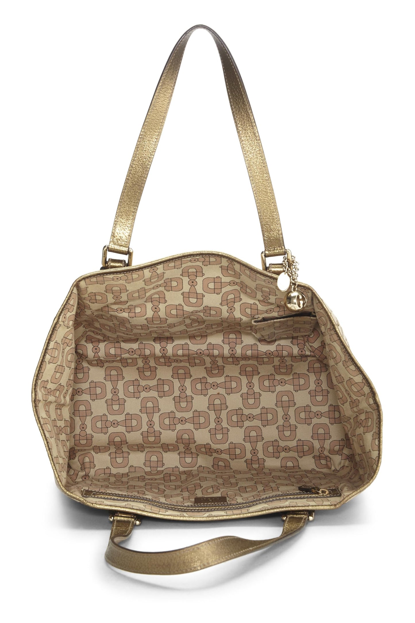 Gucci, Bolso tote Jolicoeur de lona GG original dorado de Pre-Loved, Dorado