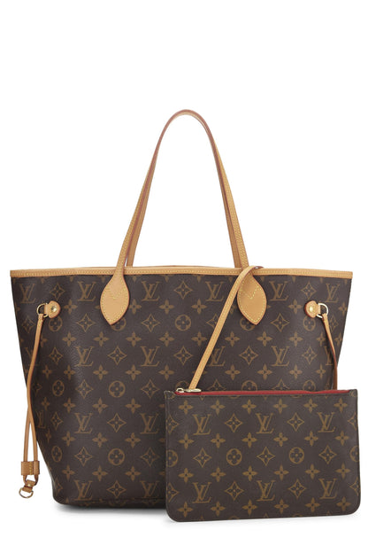 Louis Vuitton, Pre-Loved Red Monogram Canvas Neverfull MM, Red