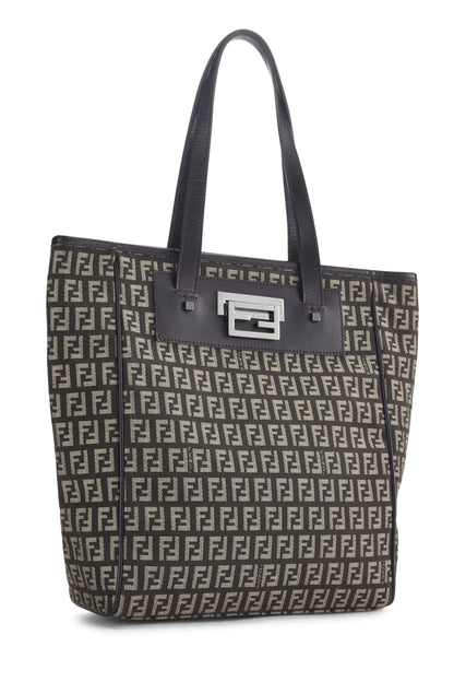 Fendi, Pre-Loved Brown Zucchino Canvas Tote, Brown