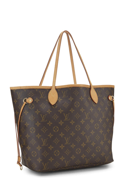 Louis Vuitton, Neverfull MM Pre-Loved de lona con monograma, Marrón