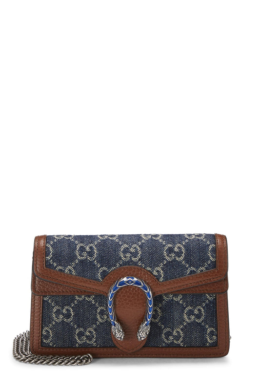 Gucci, Pre-Loved Blue GG Denim Dionysus Shoulder Bag Mini, Blue