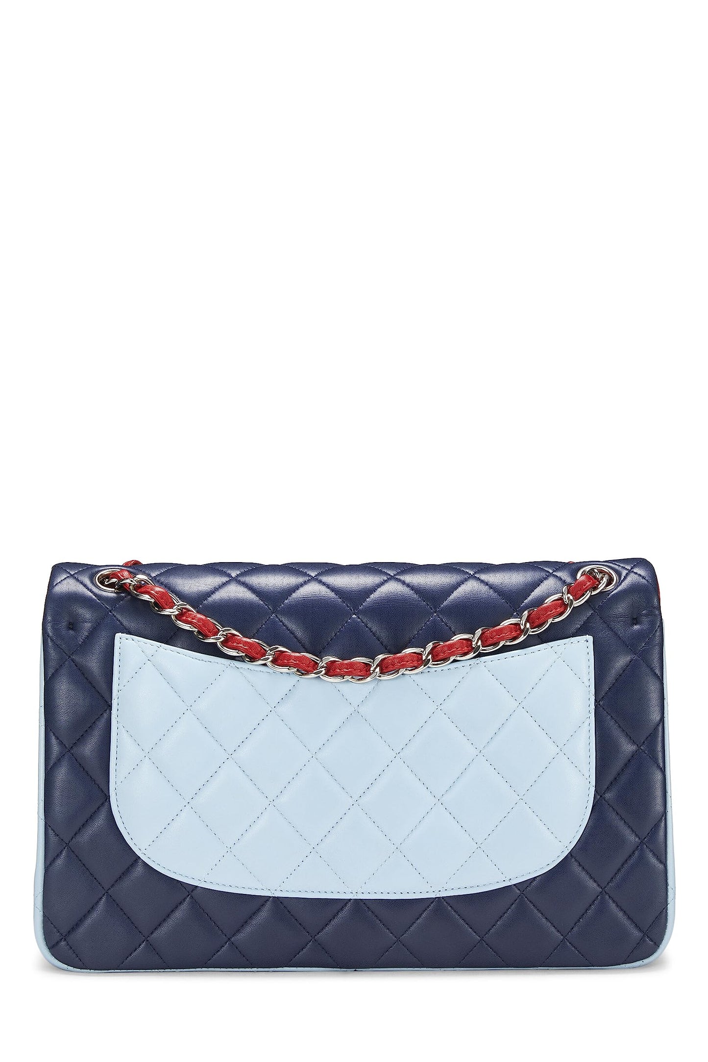 Chanel, Pre-Loved Multicolor Quilted Lambskin New Classic Double Flap Jumbo, Multi