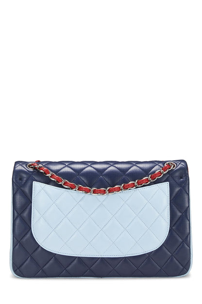 Chanel, Pre-Loved Multicolor Quilted Lambskin New Classic Double Flap Jumbo, Multi