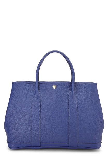 Hermès, Pre-Loved Blue Clemence Garden Party PM, Blue