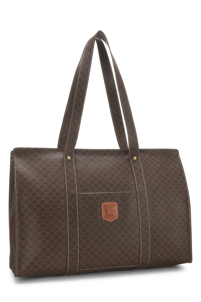 Céline, Pre-Loved Brown Macadam Tote, Brown