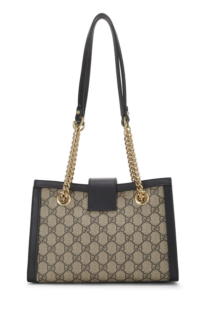 Gucci, sac fourre-tout en toile noire GG Supreme Original Padlock Small, d'occasion, noir