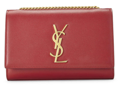 Yves Saint Laurent, Pre-Loved Red Grainy Leather Kate Small, Red