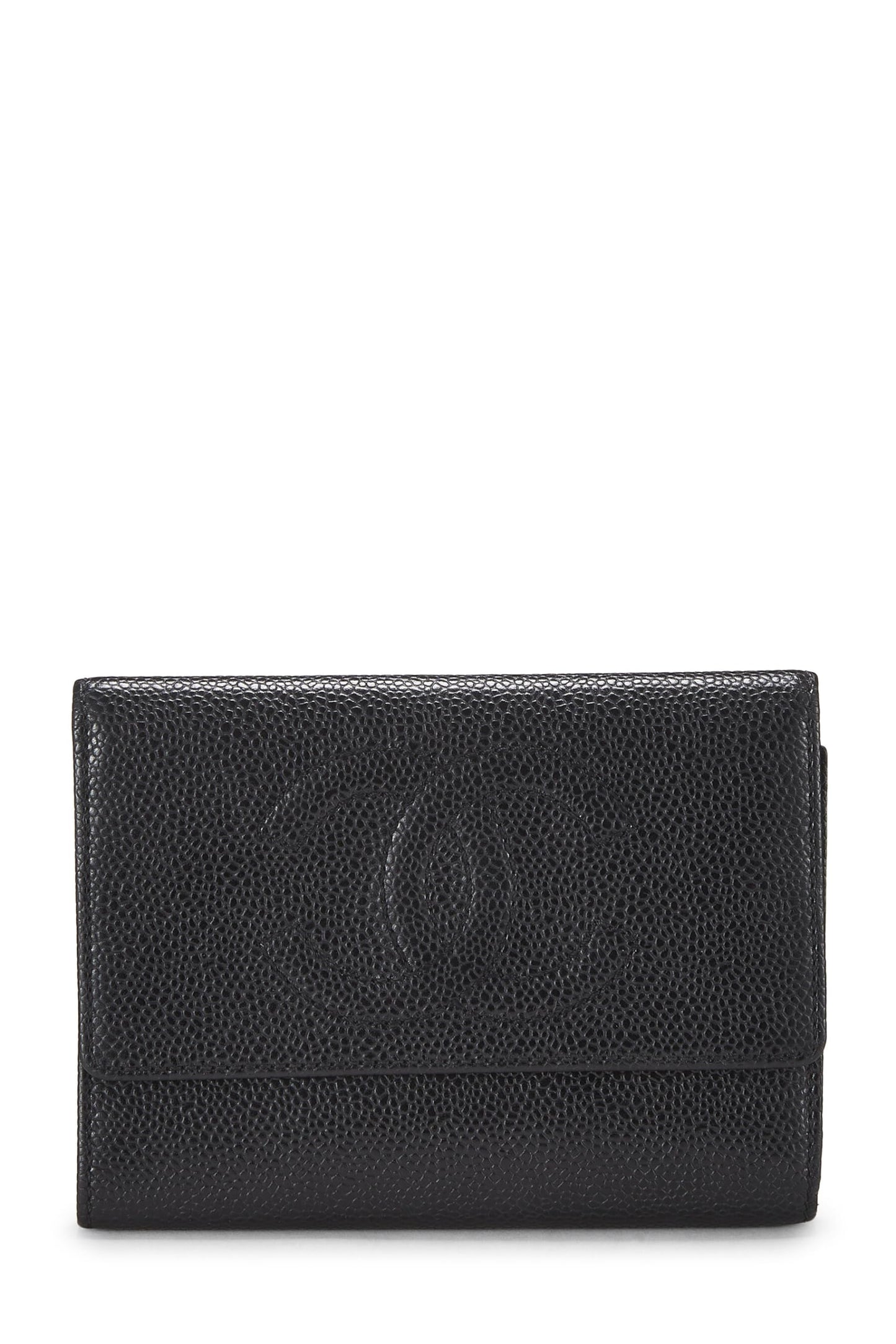 Chanel, Pre-Loved Black Caviar Timeless 'CC' Flap Wallet, Black