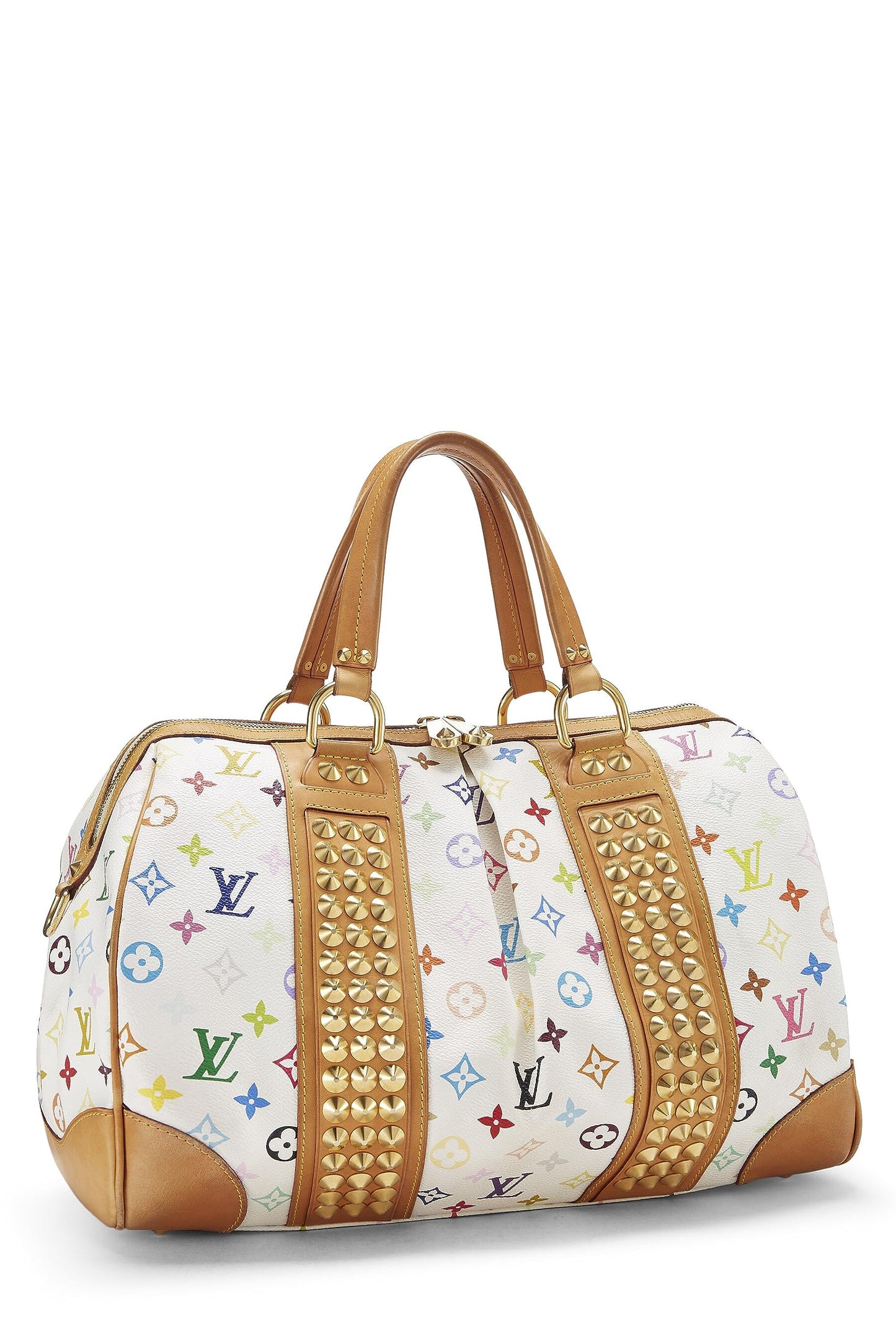 Louis Vuitton, Takashi Murakami x Louis Vuitton Blanc Monogram Multicolore Courtney MM, Blanc