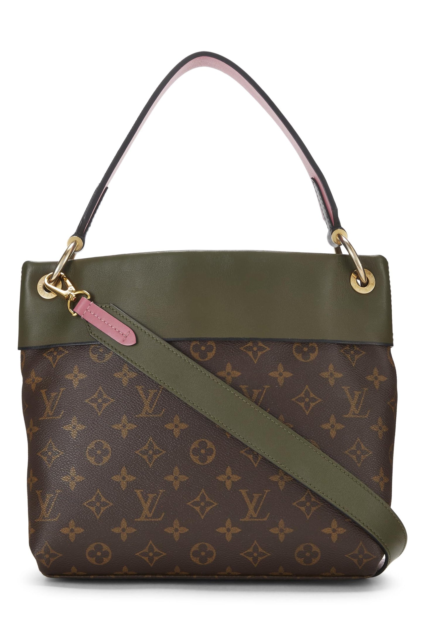 Louis Vuitton, Tuileries Besace de lona con monograma y cuero multicolor Pre-Loved, Verde