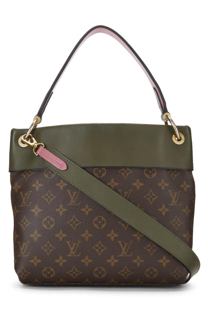 Louis Vuitton, Besace Tuileries en toile Monogram et cuir multicolore d'occasion, vert