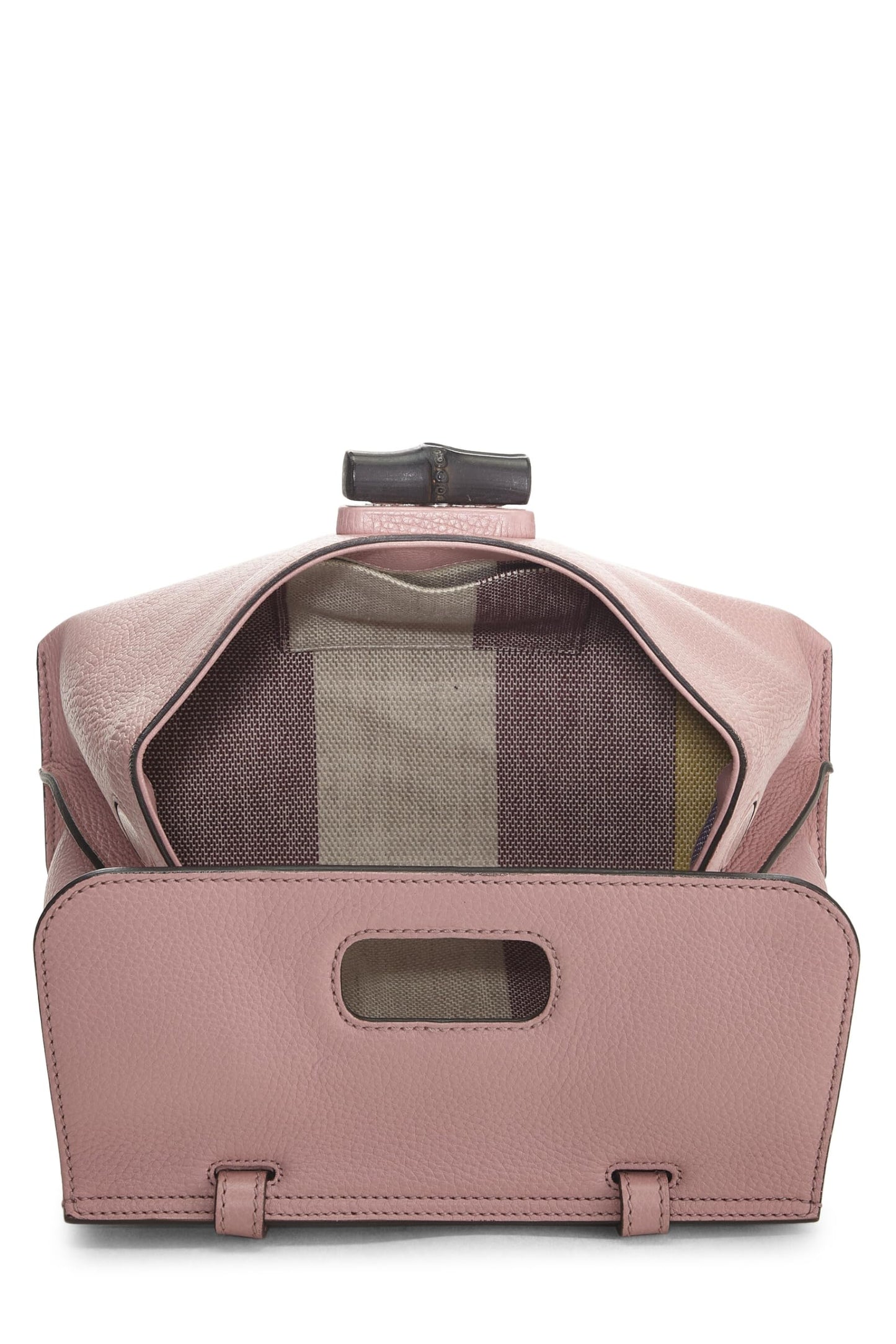 Gucci, sac à main quotidien en cuir rose Bamboo, petit modèle, d'occasion