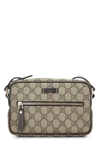 Gucci, sac photo en toile marron GG Supreme d'occasion, marron