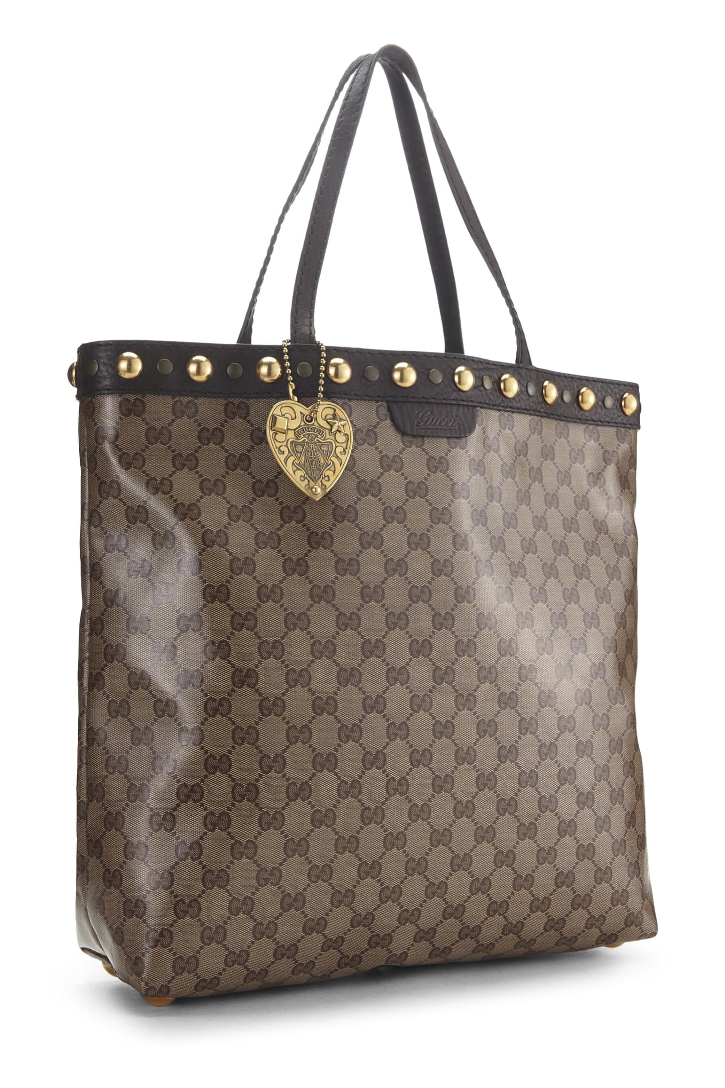 Gucci, sac fourre-tout en toile à cristaux GG marron d'occasion, marron