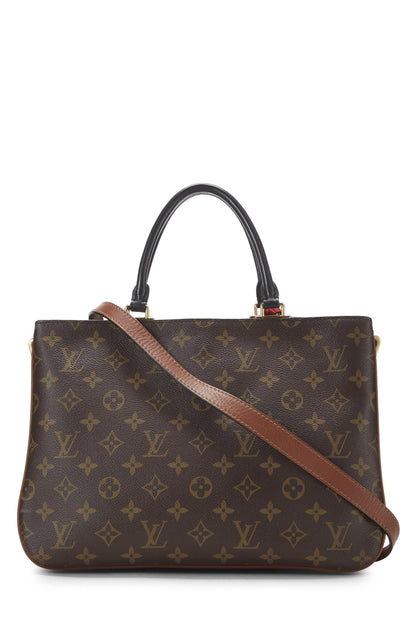 Louis Vuitton, sac fourre-tout Millefeuille Monogram rouge d'occasion, marron