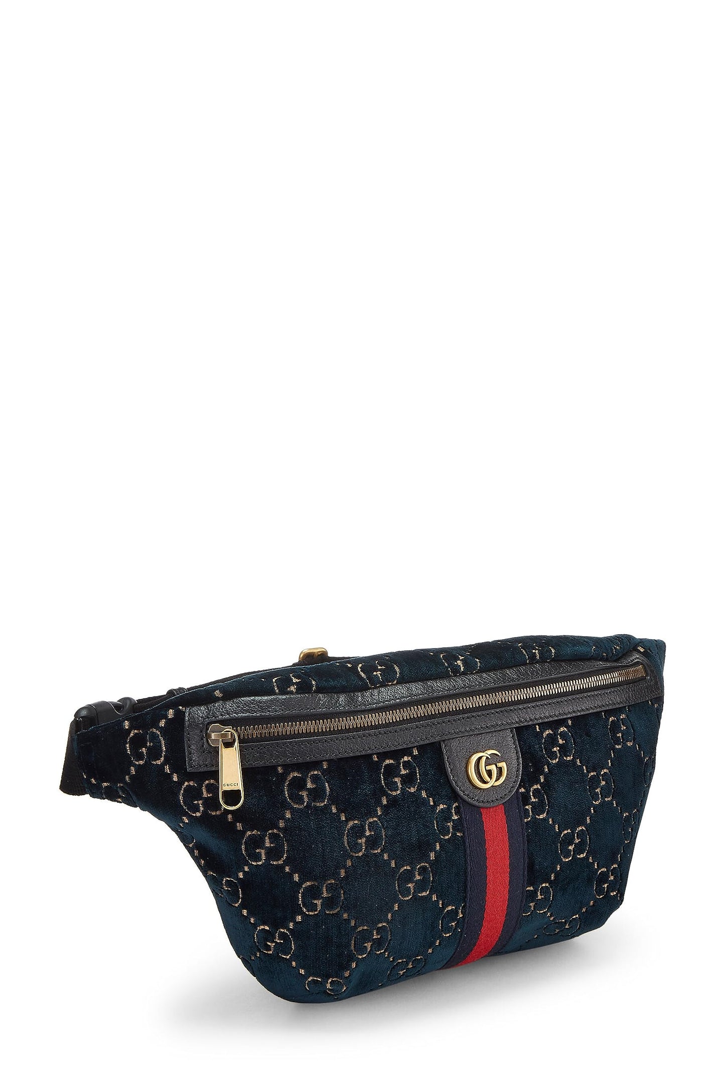 Gucci, sac ceinture en velours GG bleu marine d'occasion, bleu marine