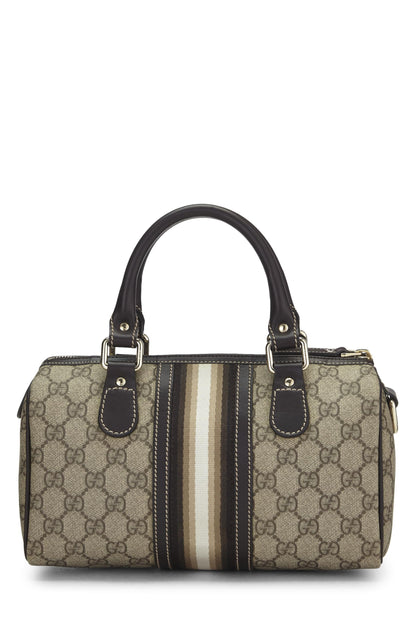 Gucci, sac Boston Joy en toile suprême GG d'origine d'occasion, marron