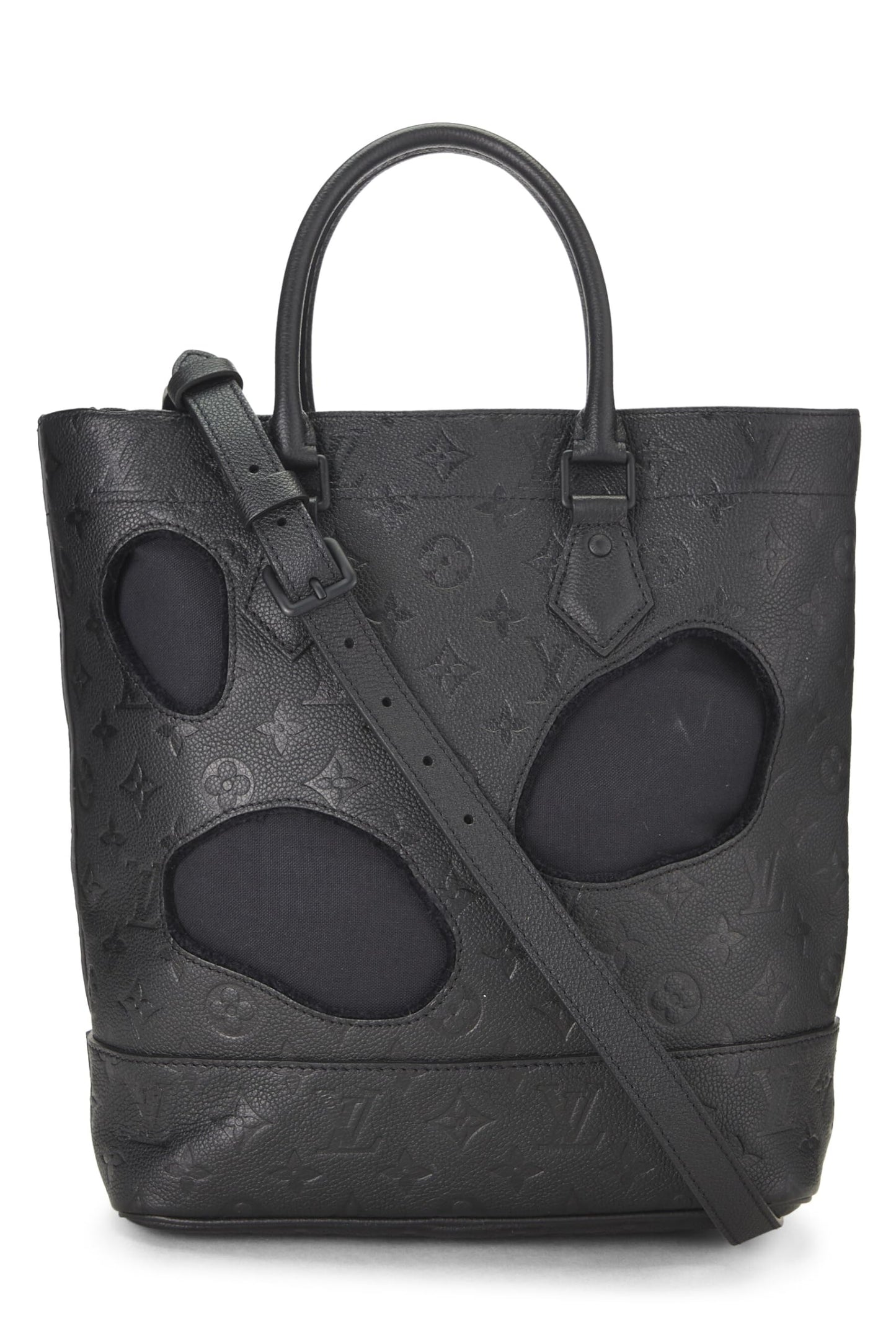 Louis Vuitton, Sac Empreinte monogramme noir avec trous COMME DES GARÇONS x Louis Vuitton pré-aimé, Noir