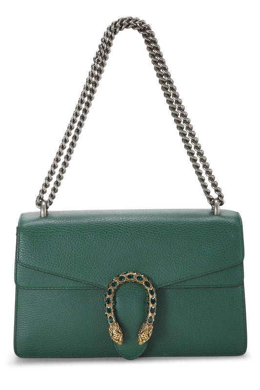 Gucci, Pre-Loved Green Leather Dionysus Shoulder Bag Small, Green