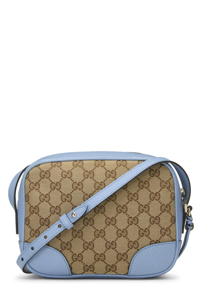 Gucci, sac à bandoulière Bree en toile GG bleu d'occasion, bleu