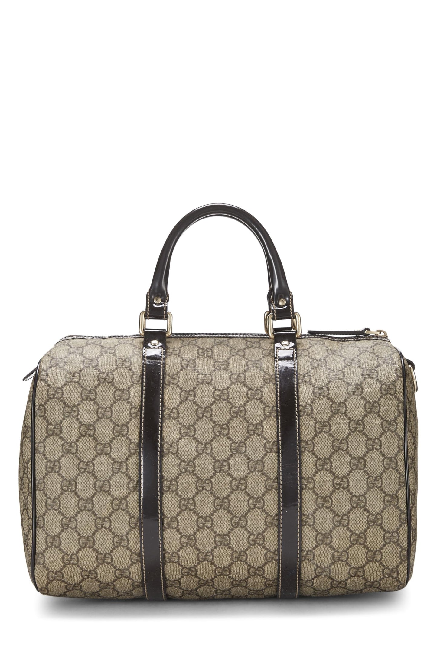 Gucci, sac Boston Joy en toile suprême GG d'origine d'occasion, marron