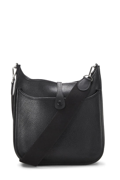 Hermès, Pre-Loved Black Clemence Evelyne III PM, Black