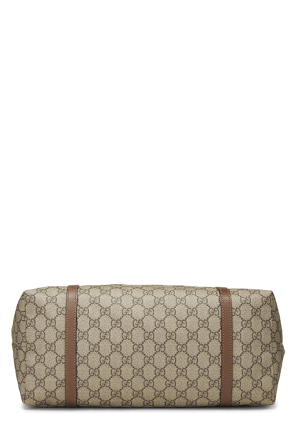 Gucci, sac fourre-tout original en toile GG Supreme d'occasion, marron