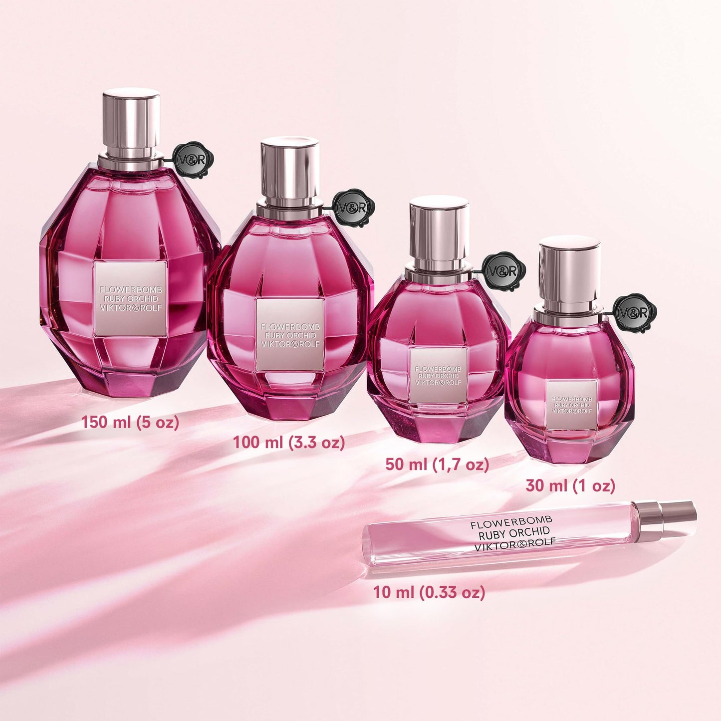 Viktor&amp;Rolf - Flowerbomb Ruby Orchid Eau de Parfum - Parfum Femme - Floral &amp; Fruité - Avec des Notes de Vanille &amp; Pêche - 10 ml - Format Voyage