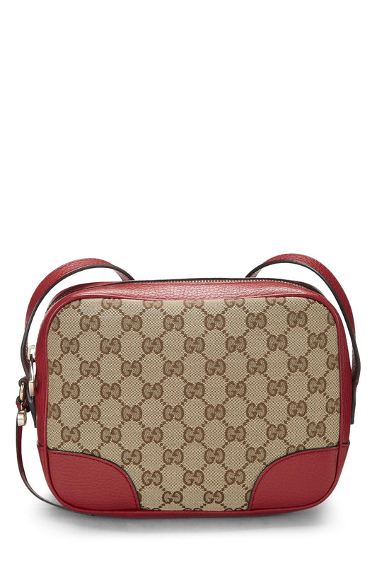 Gucci, sac à bandoulière Bree en toile GG rouge d'occasion, rouge