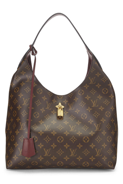 Louis Vuitton, sac hobo à fleurs Monogram bordeaux d'occasion, bordeaux