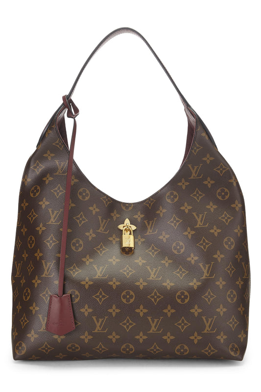 Louis Vuitton, sac hobo à fleurs Monogram bordeaux d'occasion, bordeaux