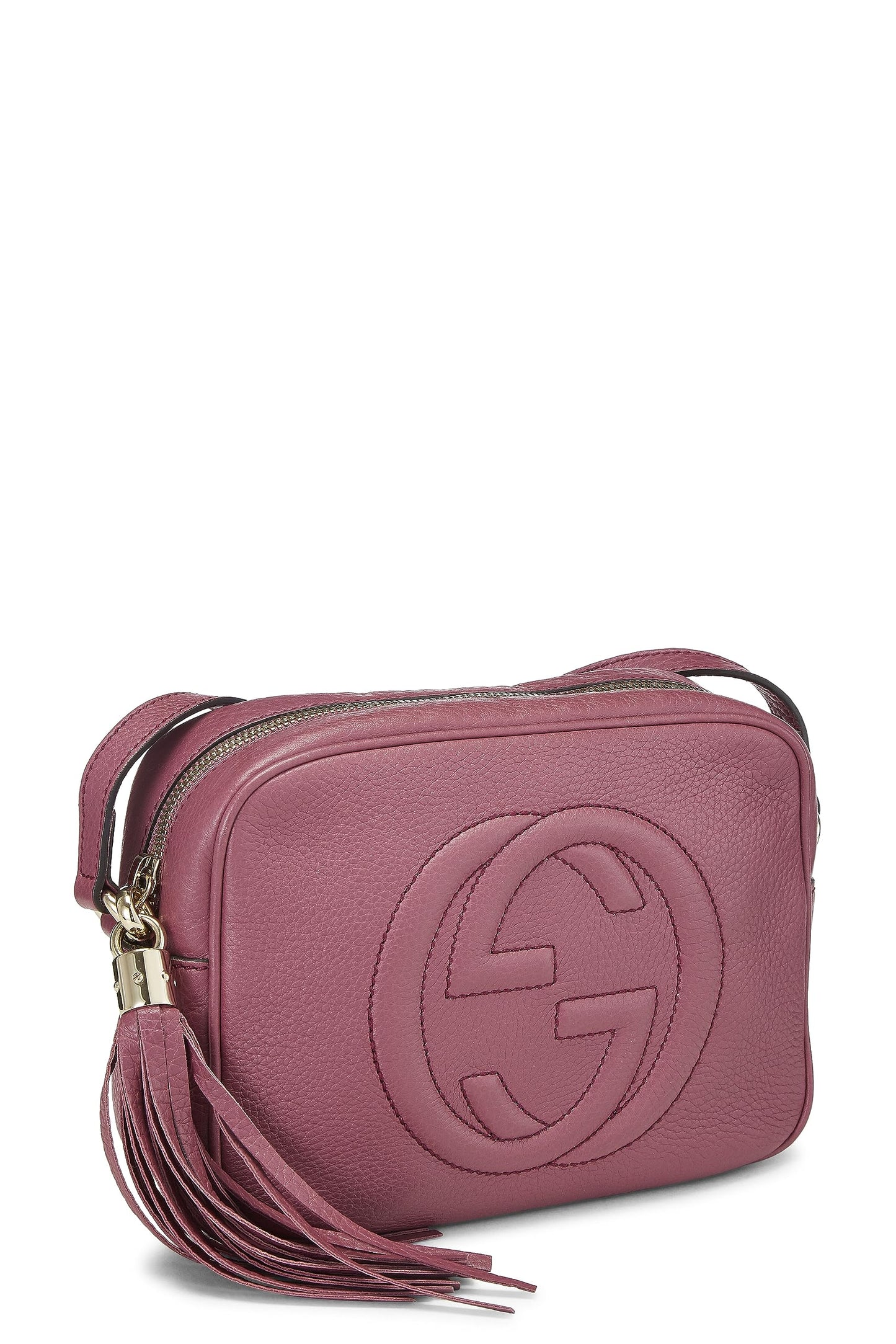 Gucci, Pre-Loved Purple Grain Leather Soho Disco, Purple