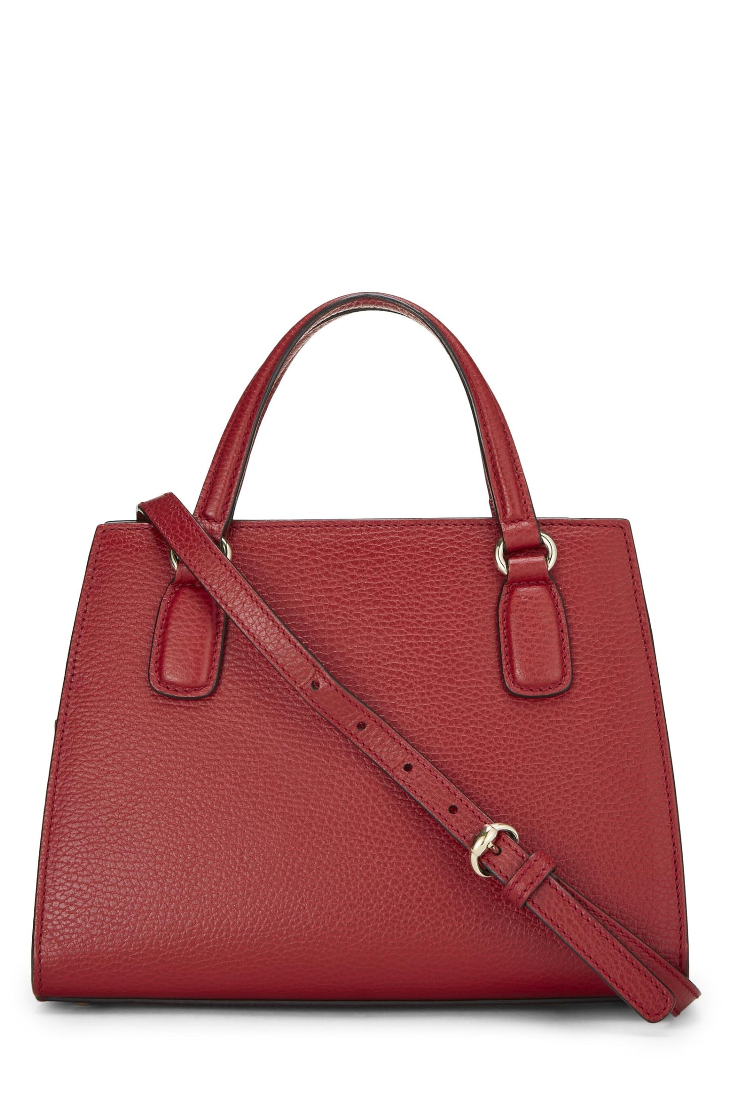 Gucci, sac à main Soho en cuir grainé rouge d'occasion, rouge