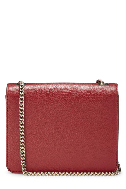 Gucci, Pre-Loved Red Leather Interlocking GG Crossbody, Red