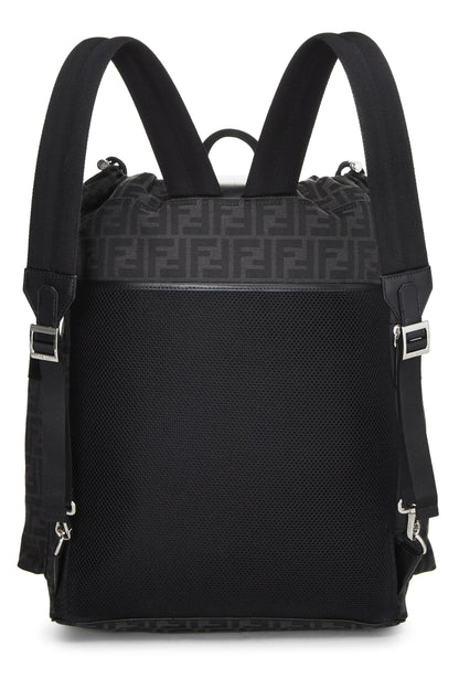 Fendi, Mochila Strike grande de lona Zucca negra Pre-Loved, Negro