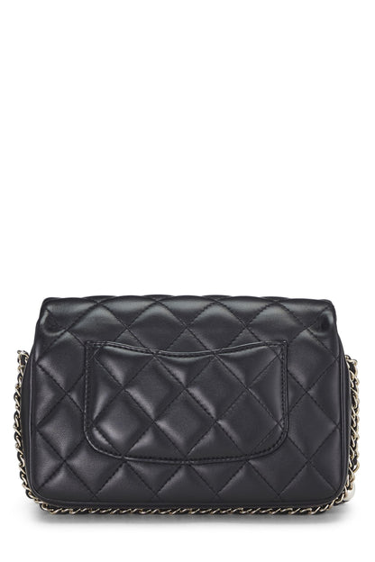 Chanel, Pre-Loved Black Lambskin My Precious Pearls Flap Bag Small, Black