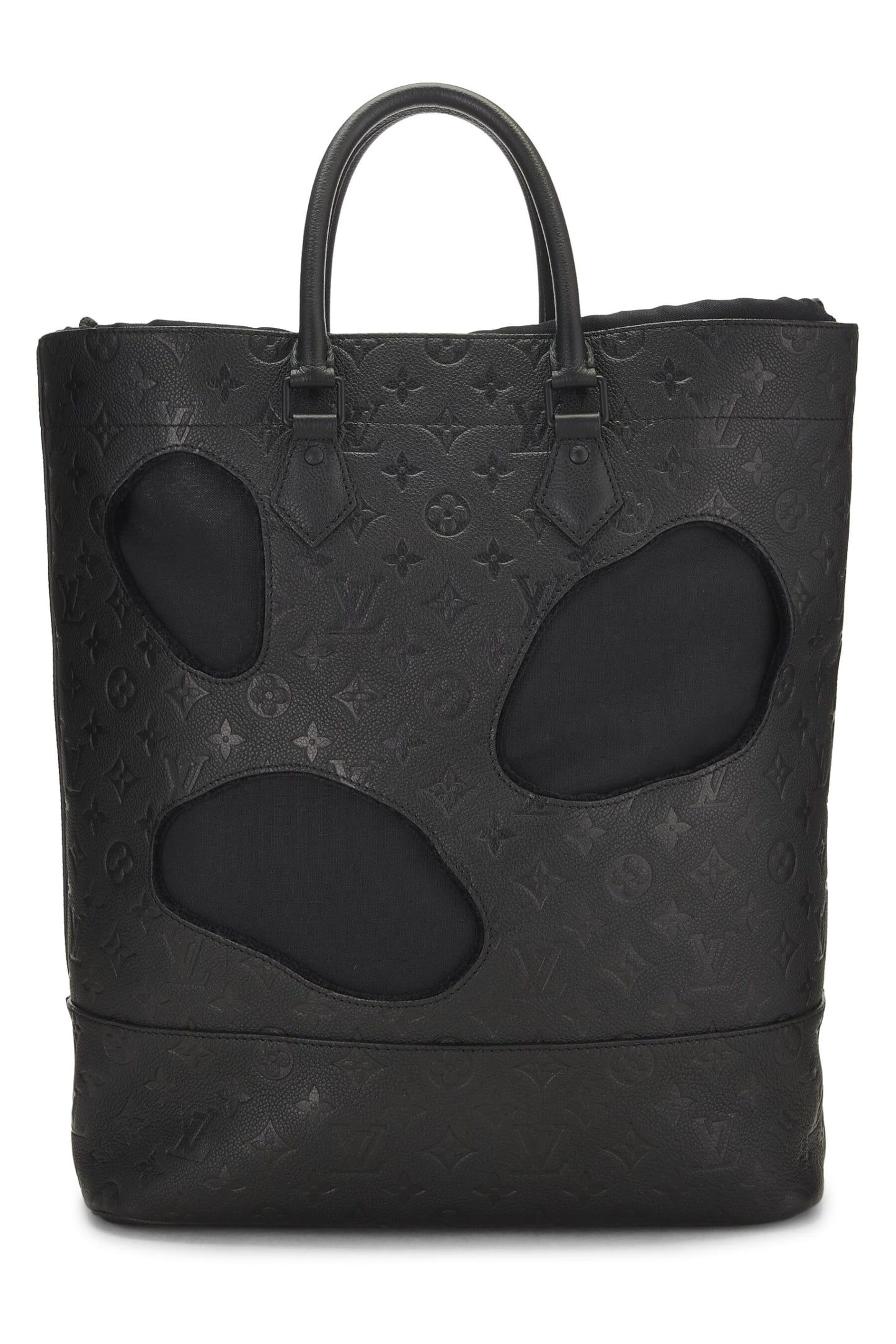 Louis Vuitton, Pre-Loved COMME DES GARÇONS x Louis Vuitton Bolso Empreinte con monograma negro y agujeros, Negro