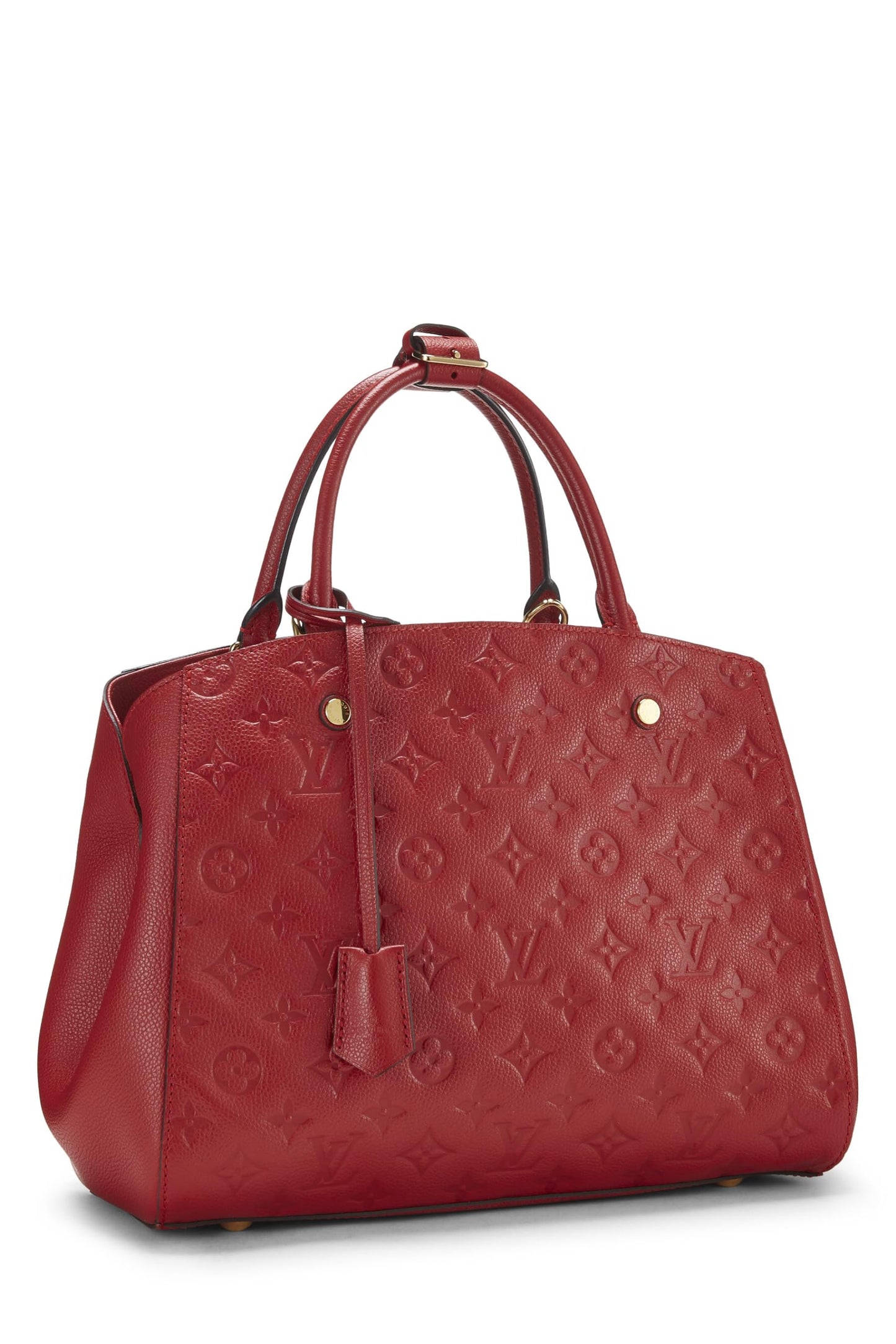 Louis Vuitton, Monogramme rouge pré-aimé Empreinte Montaigne MM, Rouge