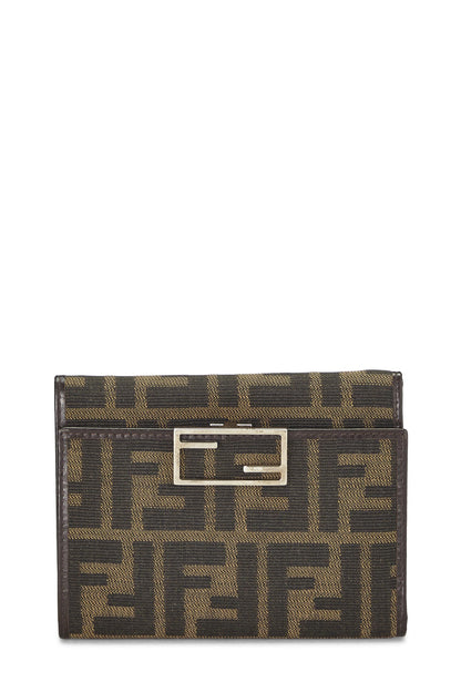 Fendi, Pre-Loved Brown Zucca Canvas Trifold Wallet, Brown