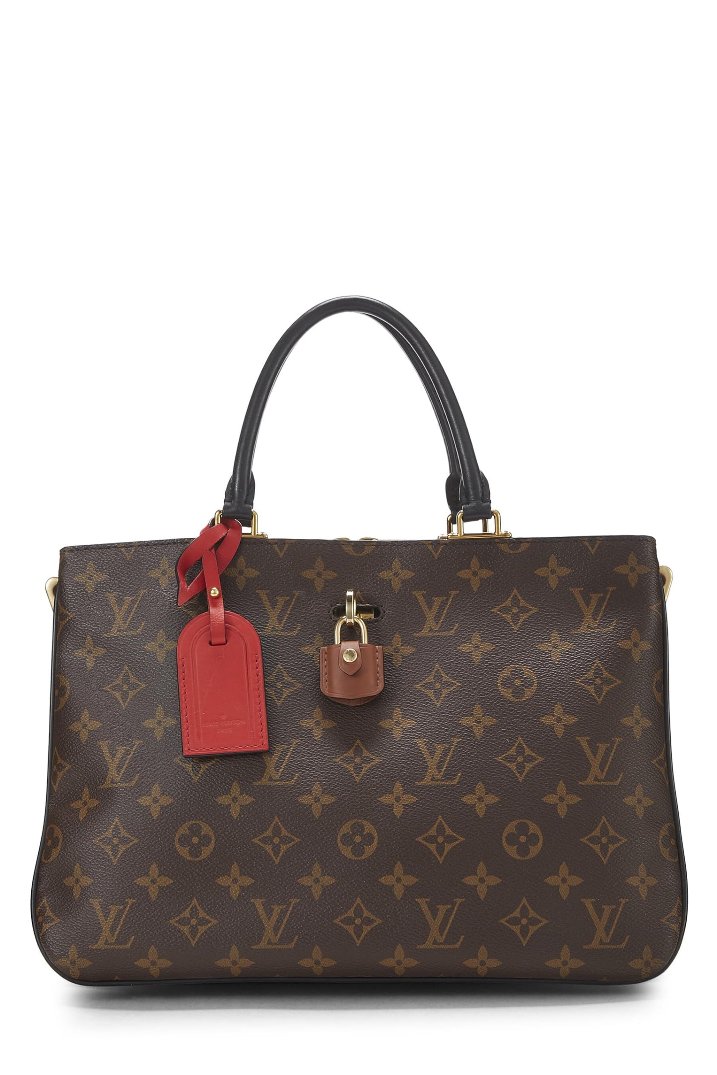 Louis Vuitton, sac fourre-tout Millefeuille Monogram rouge d'occasion, marron