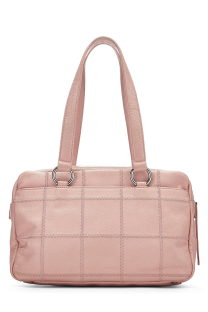 Chanel, sac Boston en chocolat rose Soft Caviar d'occasion, rose