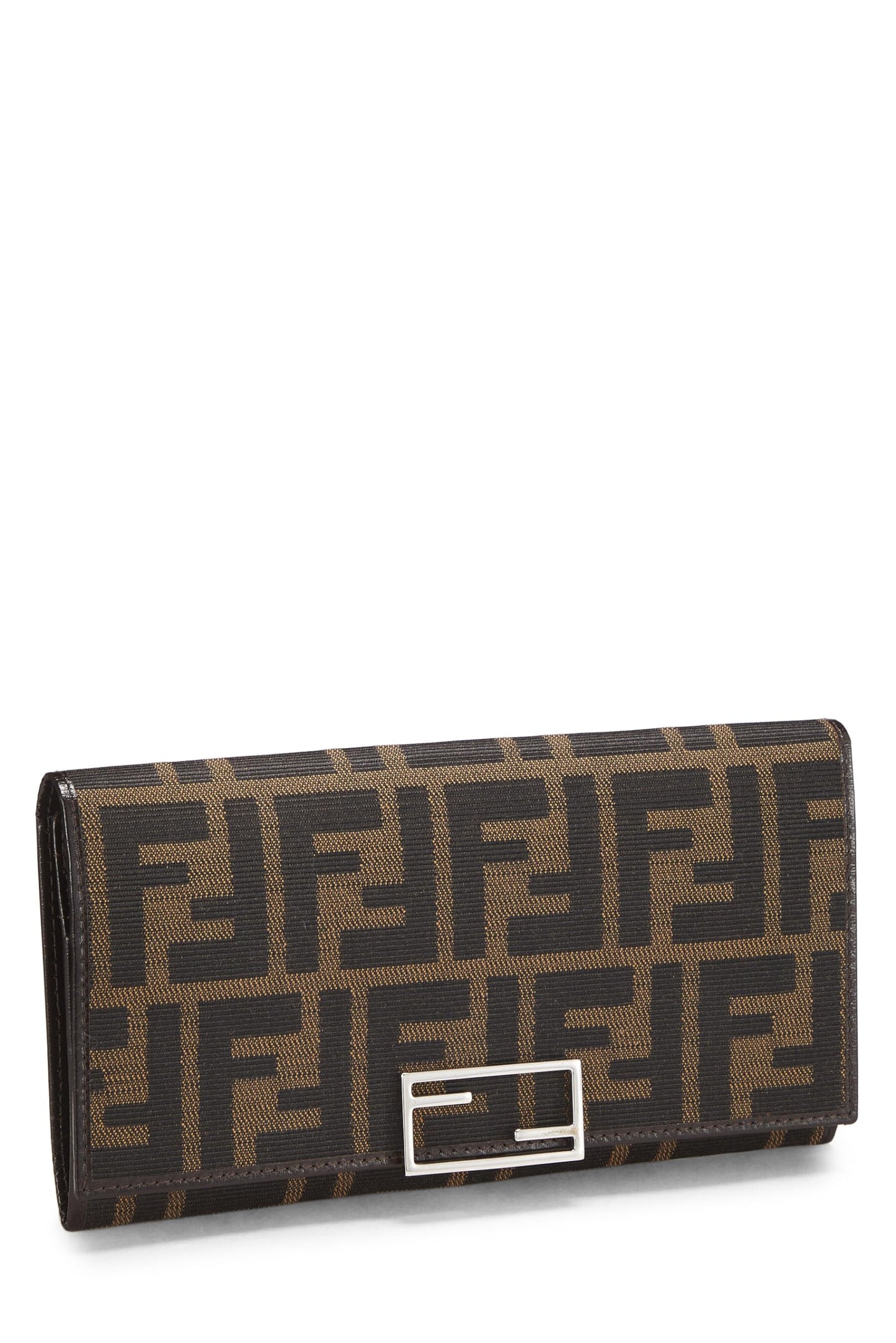 Fendi, Pre-Loved Brown Zucca Canvas Long Wallet, Brown