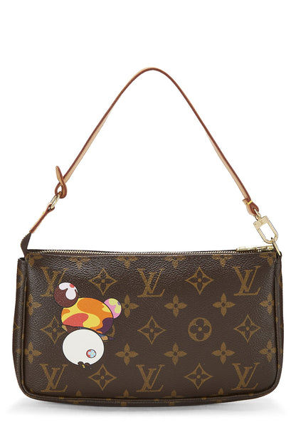 Louis Vuitton, Takashi Murakami x Louis Vuitton Monogram Canvas Panda Pochette Accessoires d'occasion, marron