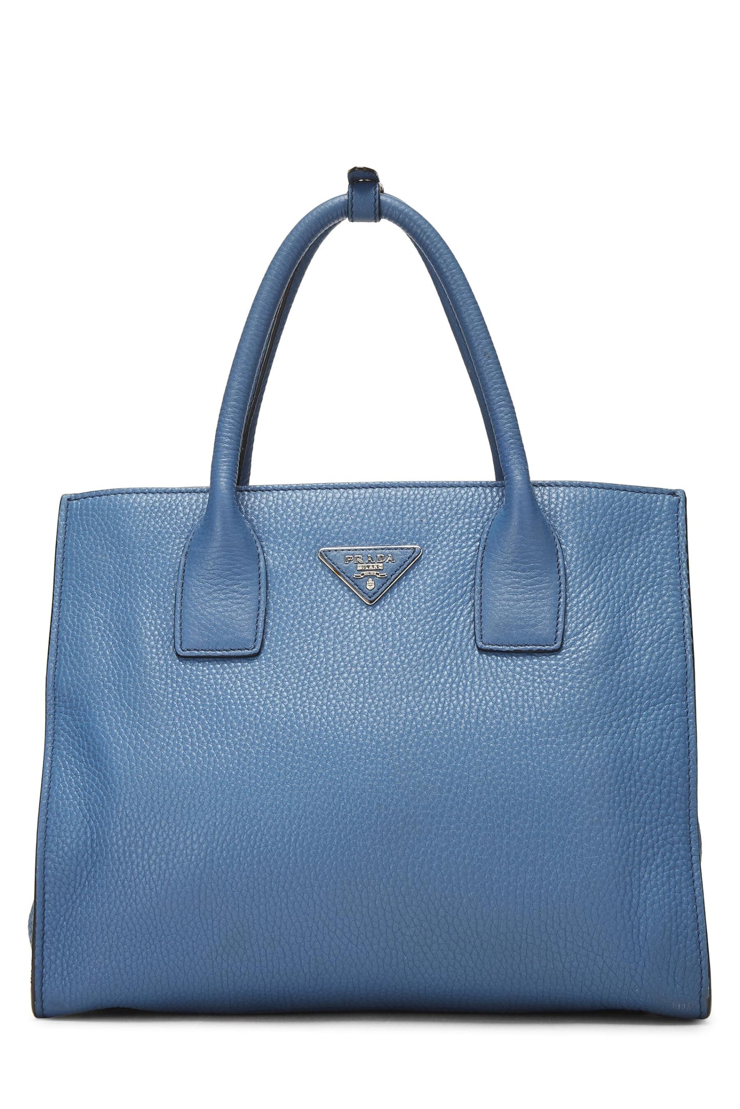 Prada, Bolso tote convertible Vitello Daino azul Pre-Loved, Azul