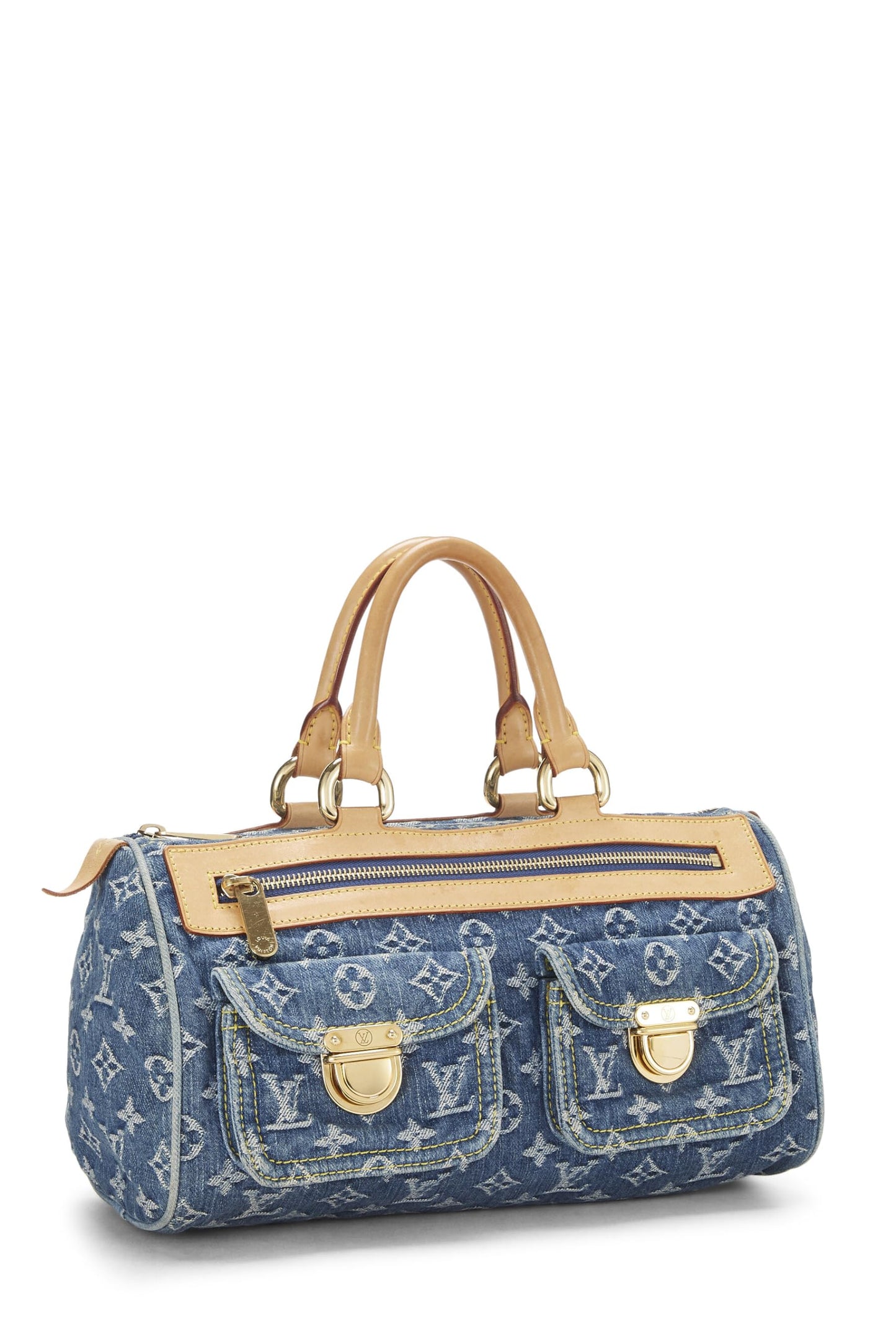 Louis Vuitton, Neo Speedy en denim bleu monogrammé d'occasion, bleu