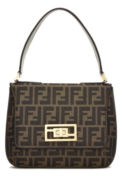 Fendi, sac à bandoulière en toile marron Zucca d'occasion, marron